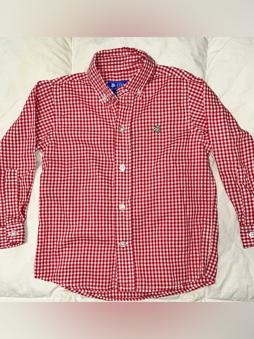 J Bailey red checked Roscoe shirt sz 2T EUC smoke free home